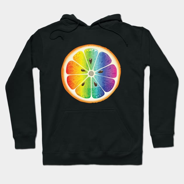 Rainbow Orange Hoodie by ThinkingSimple